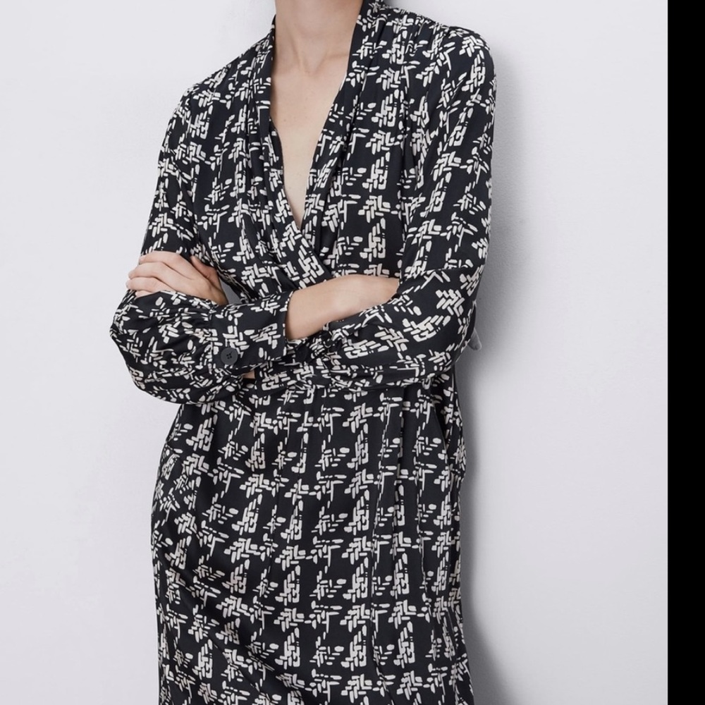 Zara belted dress bloggers fav - Picture 3 of 5